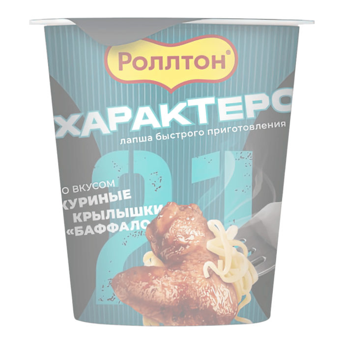 Роллтон-лапша Крылышки баффоло стакан 70гр*24шт