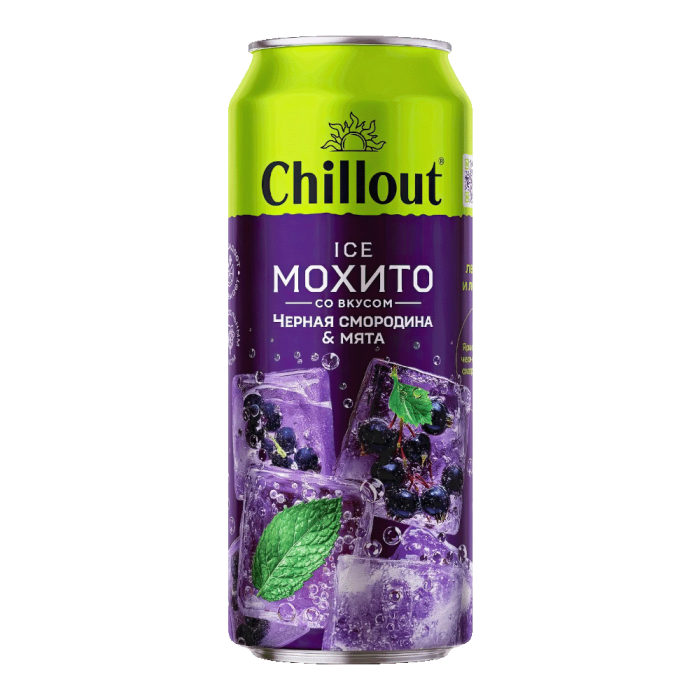 Черноголовка лимонад Мохито CHILLOUT черная смородина и мята 0,45л*12шт