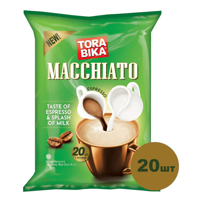 Кофе Тора Бика "Macchiato" 24гр*20шт*12бл штуки (60)