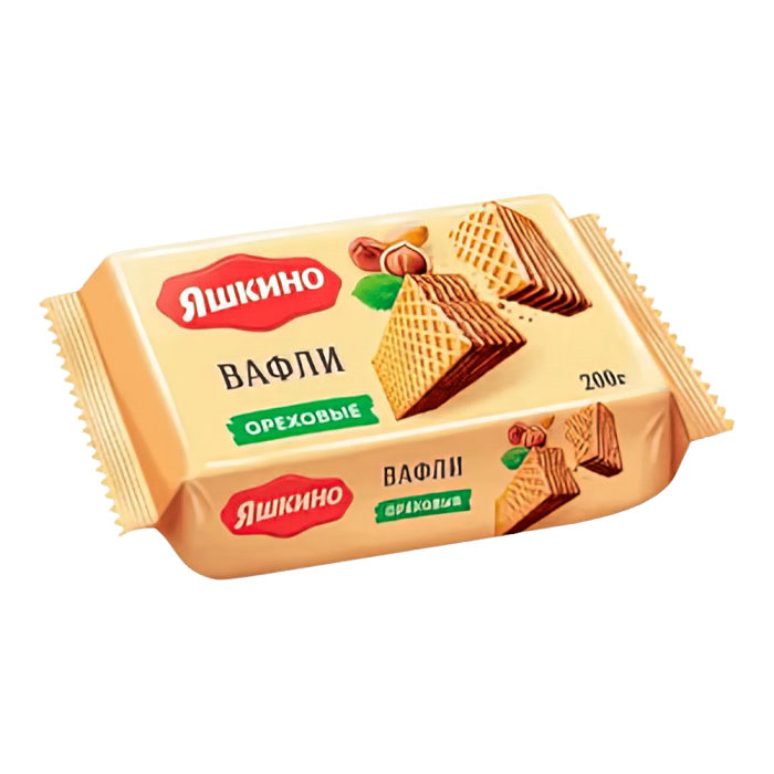 Вафли "Яшкино" Ореховые 200гр*24шт(ЯВ163) штуки