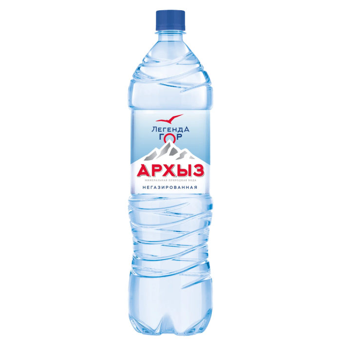 Архыз. Вода минеральная б/газ 1,5л*6шт (84 уп/пал)