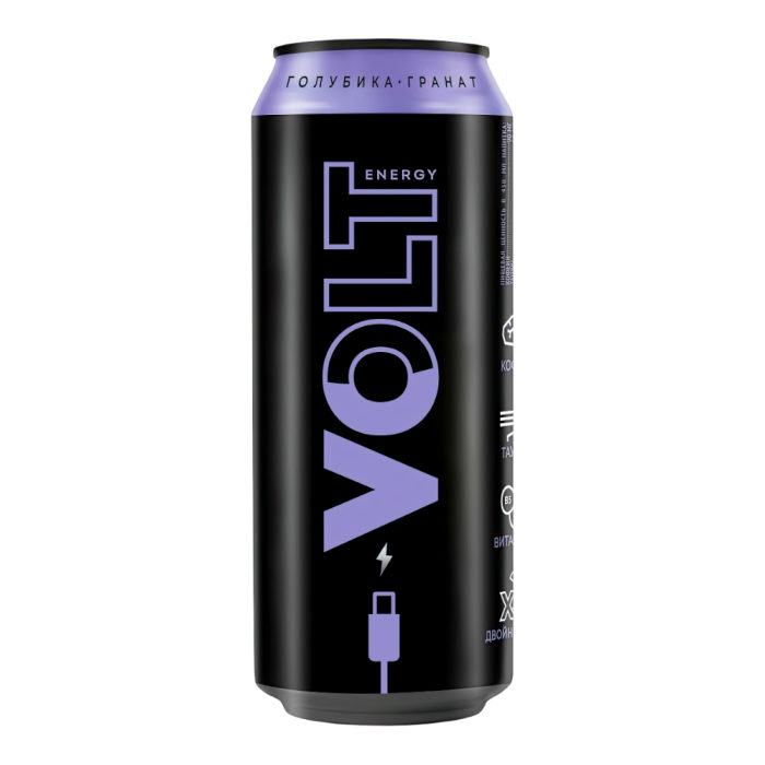 Энергетический напиток VOLT ENERGY Голубика-Гранат 0,45л ж/б х 24шт(72уп/пал) штуки