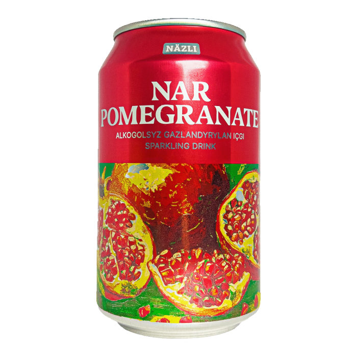 НАЗЛИ (NAZLI) Напиток газ. Гранат, POMEGRANATE ЖБ 0,33*24шт(120уп/пал) штуки