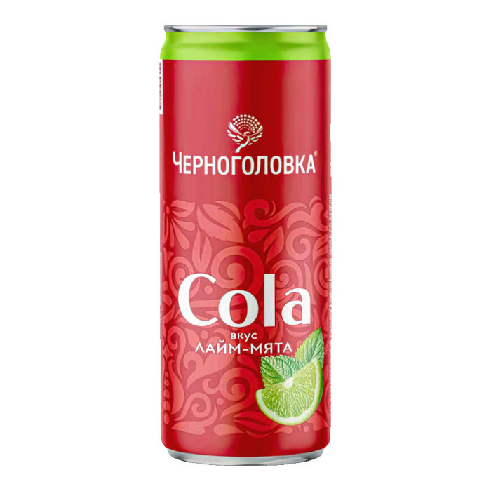 Черноголовка. Лимонад Кола лайм-мята ж/б 0,33*12шт (180уп/пал) штуки