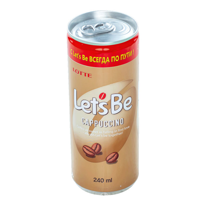 Холодный кофе Lotte "Let`s Be" Cappuccino 0,24л*30шт (80) штуки
