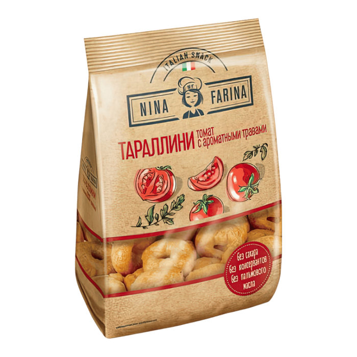 Тараллини Nina Farina томат и аромат травы 180гр*24шт(ВТ003) штуки
