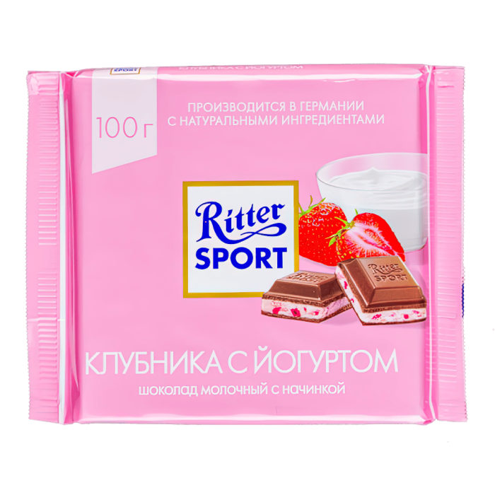 Риттер Спорт Клубника в йогурте 100гр*12шт (2376) штуки