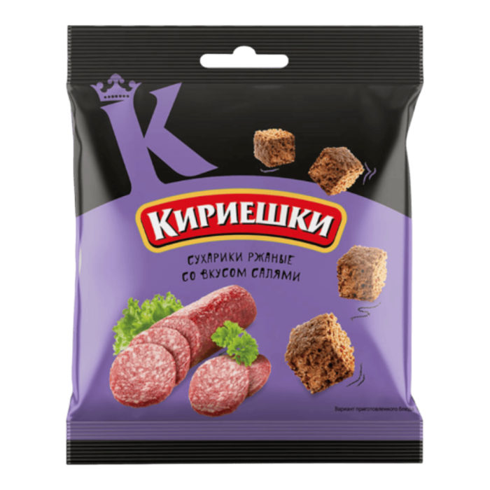 Сухарики "Кириешки" ржан.40г*60шт Салями( БС102) штуки