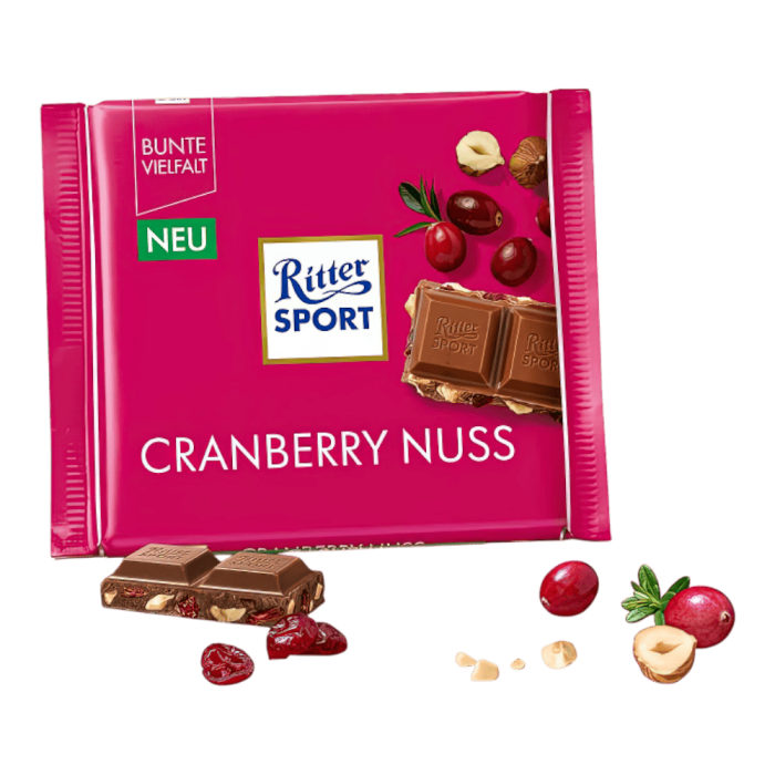 Риттер Спорт Клюква/Лесной орех 100гр*12шт (2646а) штуки
