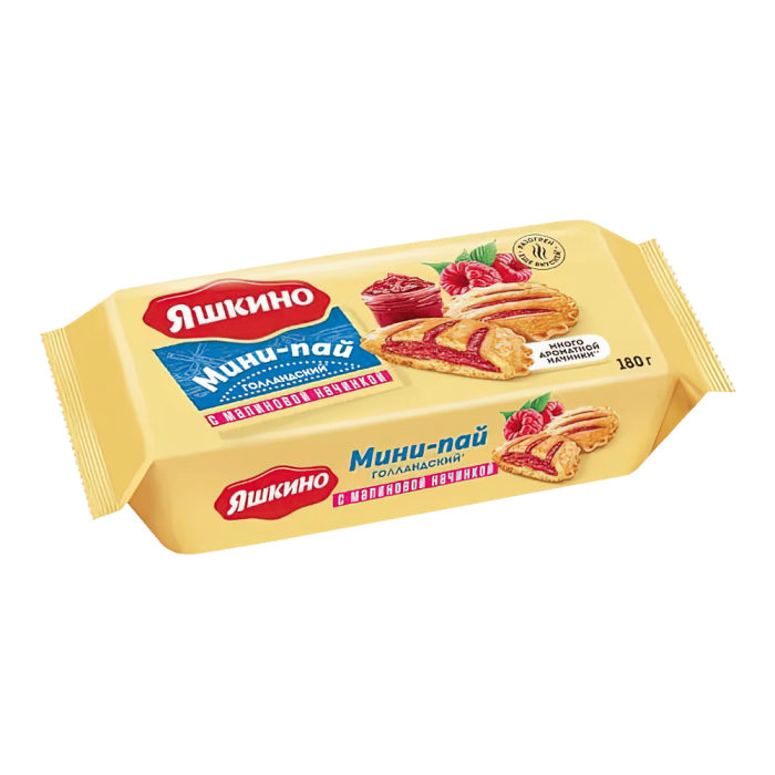 Мини-пай голландский с малиной Яшкино 180гр*12шт(РВР326) штуки