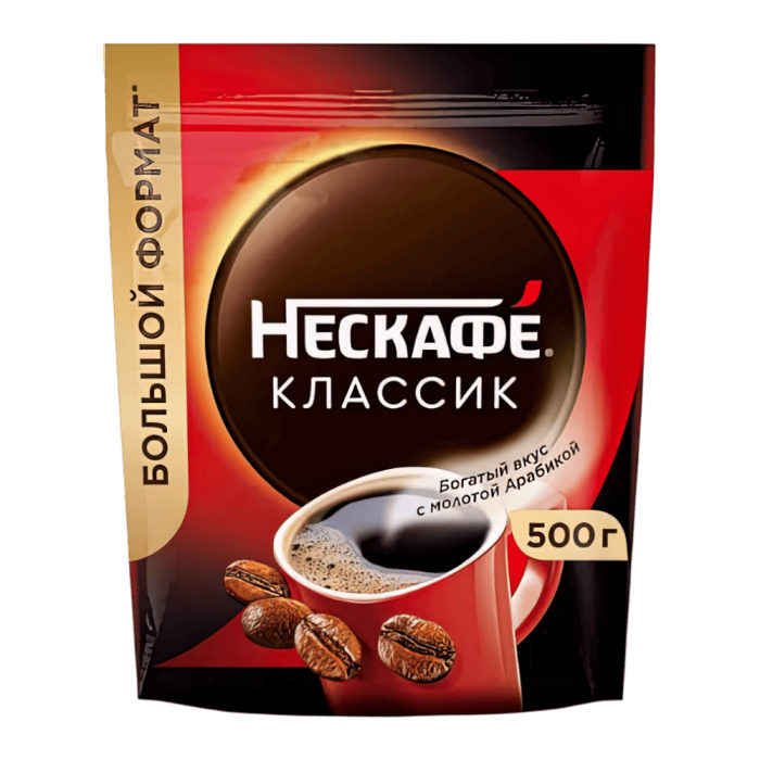 Кофе Нескафе Классик раст. с доб.натурального жареного кофе 500 гр*6