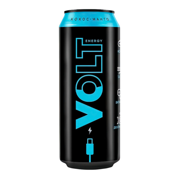 Энергетический напиток VOLT ENERGY Кокос - Манго 0,45л ж/б х 24шт(72уп/пал) штуки