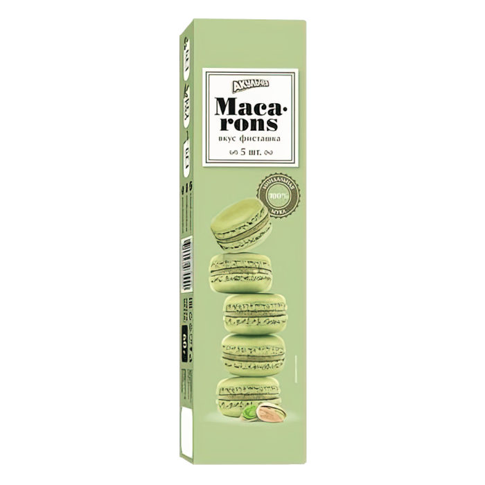 Макарон пирожное миндальное с фисташкой Акульчев 60гр*12 шт (254/RU7575) штуки