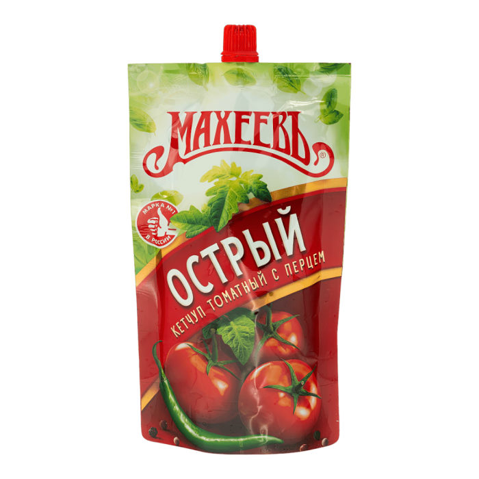 Кетчуп Томатный острый "Махеев" дой-пак 300гр*16шт