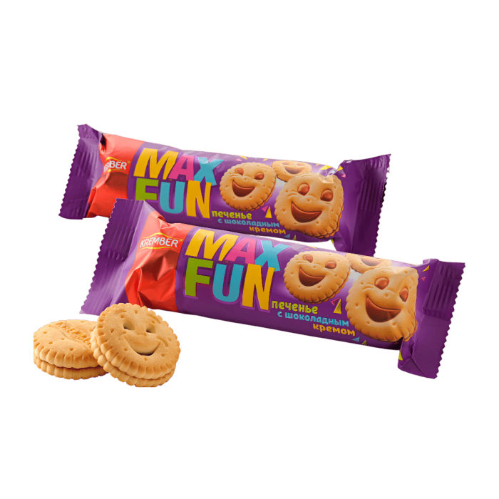 Печенье MAX FUN Krember Ваниль с Какао кремом 73г*35шт(В626) штуки