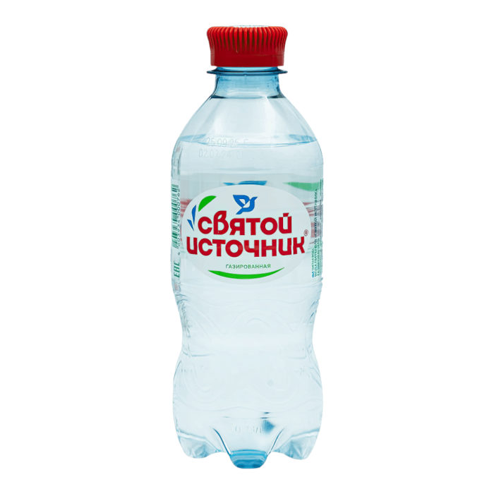 Святой источник Вода газ  0,33л*12шт ( 168 уп/пал)