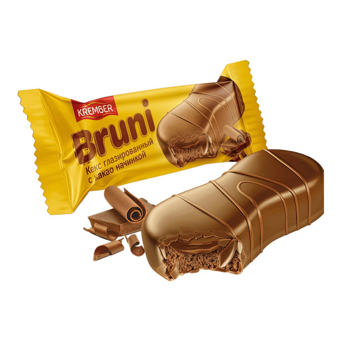 Кекс Krember глазированный c какао начинкой BRUNI 40г*48шт(В594) штуки