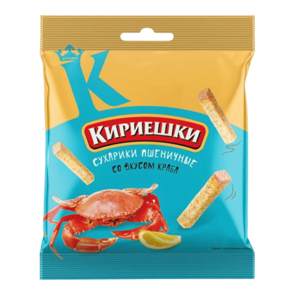 Сухарики "Кириешки" пшеничные 40г*60шт Краб( РВС950 )штуки