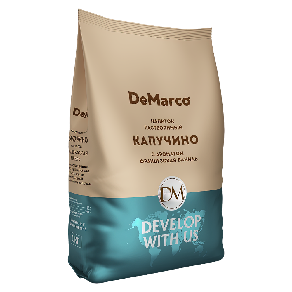Капучино " Де Марко" Французкая ваниль 1 кг*10шт