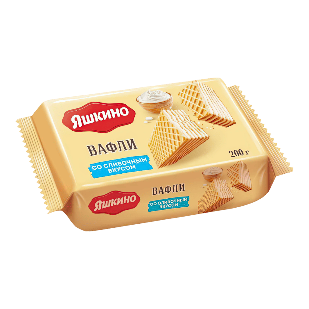Вафли "Яшкино" Сливочные  200гр*24шт