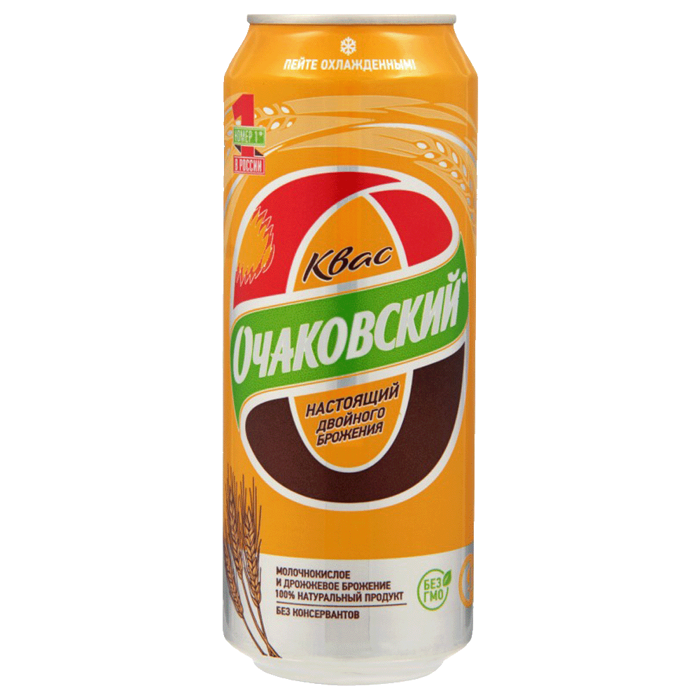 Очаково. Квас ж/б 0.45л*24шт (72 уп/пал.)(сниж.сахар) 