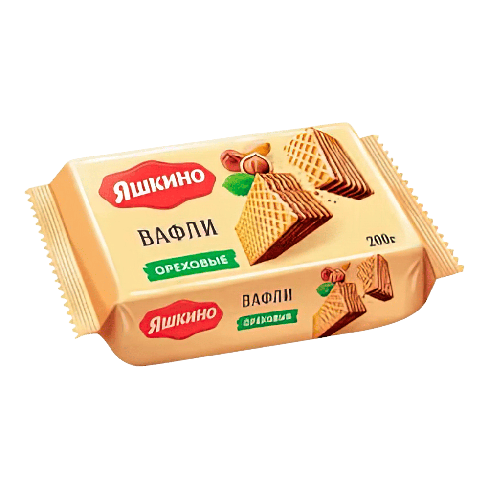 Вафли "Яшкино" Ореховые  200гр*24шт(ЯВ163) 