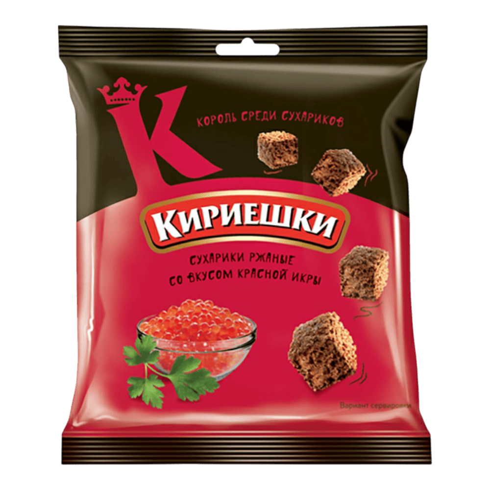 Сухарики "Кириешки" ржан.40г*60шт Красная икра