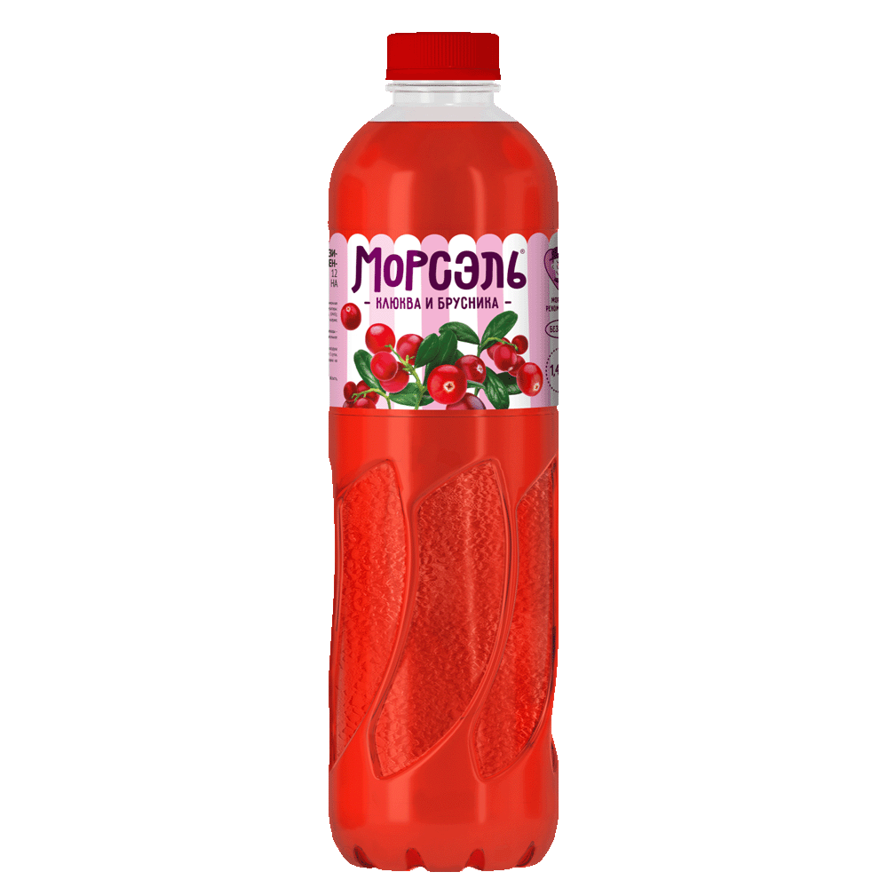 Ниагара "МОРСЭЛЬ" с бруснично-клюквенным вкусом ПЭТ 1,45л х6шт (84уп/пал)