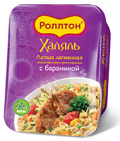Ролтон. Лапша лагманная ХАЛЯЛЬ. Баранина. 90гр*24шт штуки