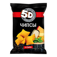 Чипсы 5D Пшеничные "4 Сыра" 45гр*40шт (138) штуки