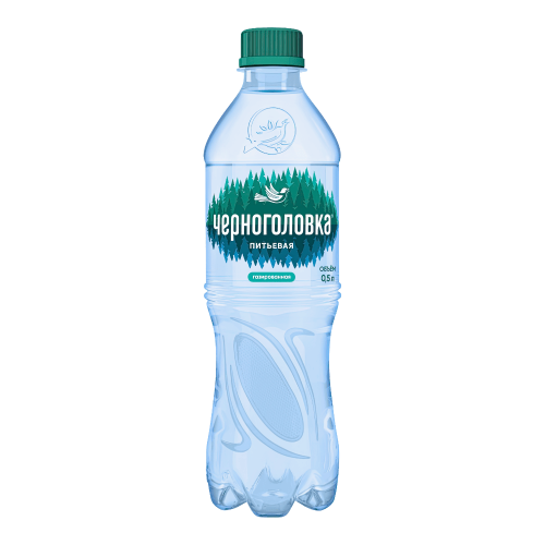 Черноголовка. Вода газ "Питьевая" 0,5л*12шт	(126 уп/пал)