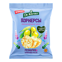 Хлебцы Dr.Corner Чипсы "Кукурузно-рисовые с олив. маслом и розмарином 50 гр*14шт штуки