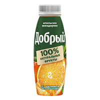Сок "Добрый" Апельсин-Мандарин ПЭТ 0,3л*12шт (192 уп/пал) 