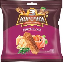 Сухарики " 3 корочки " 100гр*25шт сыр семга (ПС202)