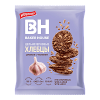 Хлебцы цельнозерновые (пакет) BH ржаные с чесноком 50 гр*10 шт