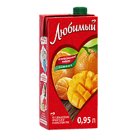 Сок "Любимый" Апельсин/Манго/Мандарин  0,95л*12шт 