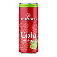 Черноголовка. Лимонад Кола лайм-мята ж/б 0,33*12шт (180уп/пал)