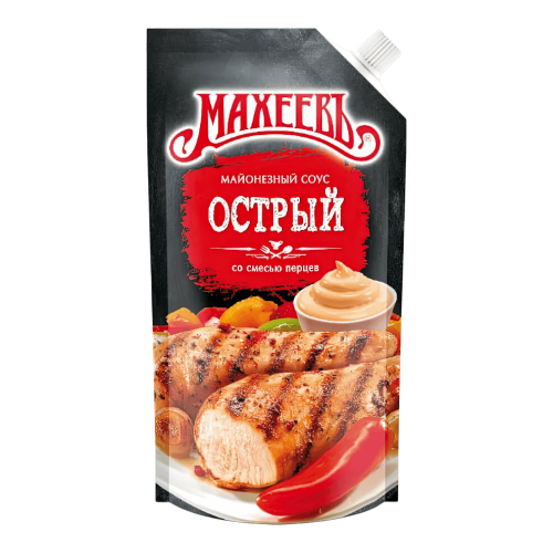 Соус майон. "Махеев" Острый дой-пак 200гр*20шт