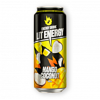 Энергетический напиток LIT ENERGY MANGO COCONUT (Манго-Кокос) 0,5л ж/б х24шт(63уп/пал) ВЛОЖЕНИЕ!