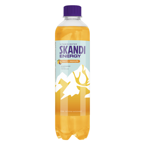 Ниагара Skandi "Energy" напиток б/г Манго-маракуйя ПЭТ 0,5 х12шт(126уп/пал)