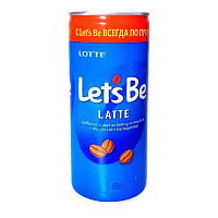 Холодный кофе Lotte "Let`s Be" Latte 0,24л*30шт (80) штуки