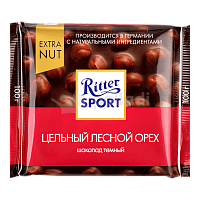 Риттер Спорт темный с орехом 100гр*10шт (7026)