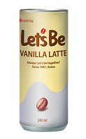 Холодный кофе Lotte "Let`s Be" Vanilla Latte 0,24л*30шт (80) 