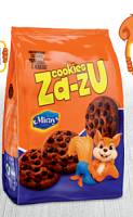 Печенье ZA-ZU   песочное с кусочками шоколада   КАКАО 200 гр*12 шт штуки