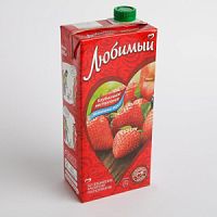 Сок "Любимый" "Земляничное лето" (Яблоко/Клубника/Земляника/Черная рябина) 0,95л*12шт 