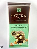 Шоколад О`Zera мол.цел.орех.Extra Milk&Hazelnut 90гр*15шт (РОС811)