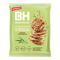 Хлебцы цельнозерновые (пакет) BH овсяные с розмарином 50 гр*10 шт