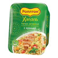 Роллтон. Лапша лагманная ХАЛЯЛЬ. Курица. 90гр*24шт штуки