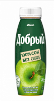 Сок "Добрый" Яблоко ПЭТ 0,3л*12шт (192 уп/пал)