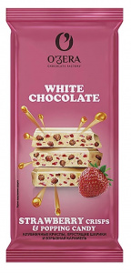 Шоколад белый О`Zera White w/Straw&Pop.can 90гр*20шт